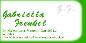 gabriella frenkel business card